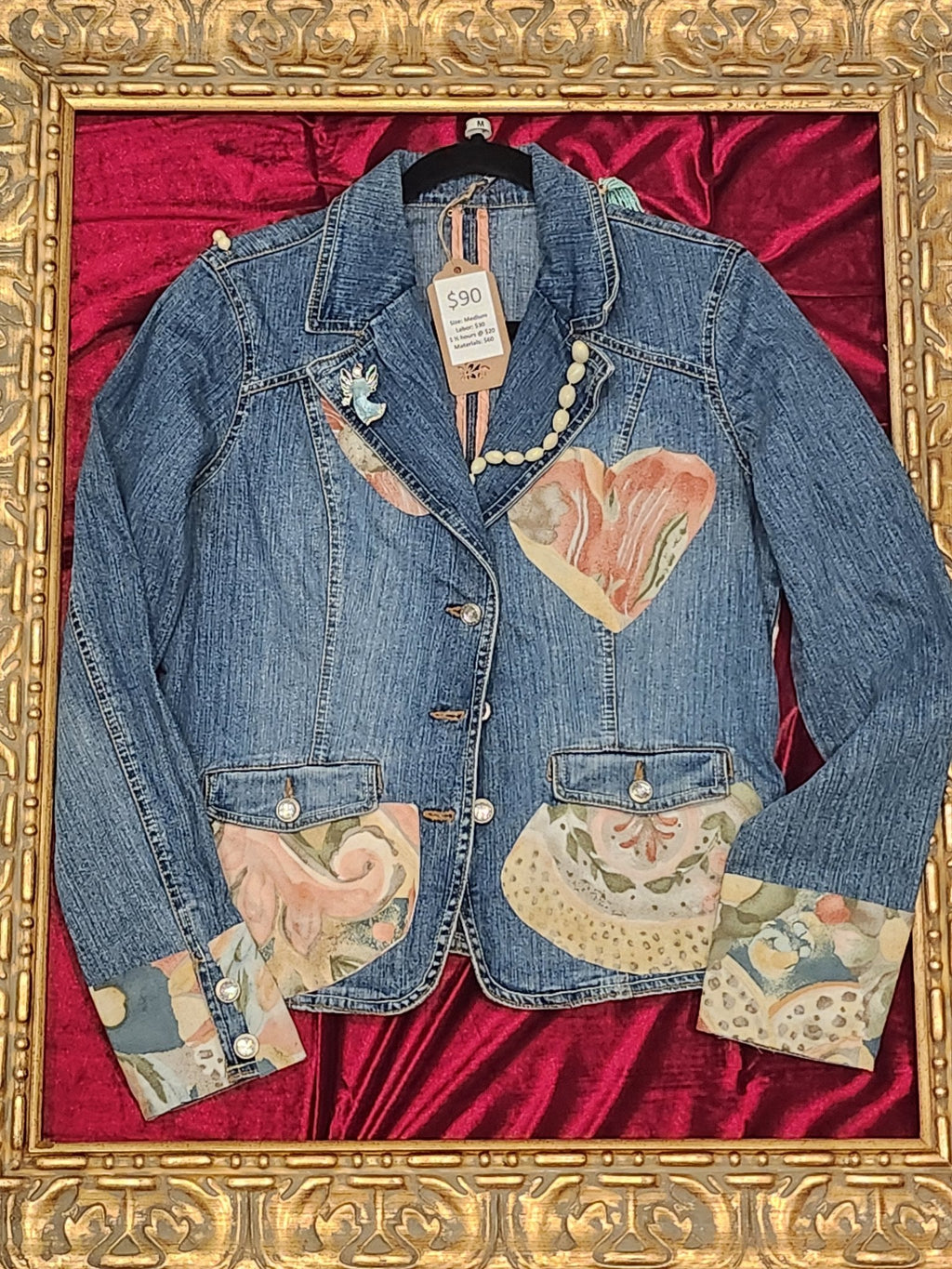 One-of-a-Kind Autism Awareness Upcycled Denim Jacket – Women’s Medium