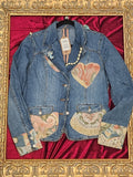 One-of-a-Kind Autism Awareness Upcycled Denim Jacket – Women’s Medium