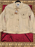 Gold Music Rhinestone Colorful Upcycled Jacket - Medium