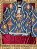 Handmade Blue Princess Jewels & Crowns Lightweight Jacket – Size M