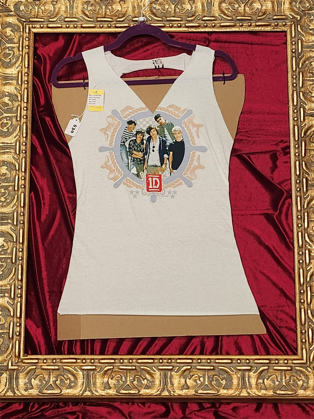 One Direction Upcycled Cutout Tank Top – Women’s Small – One of a Kind