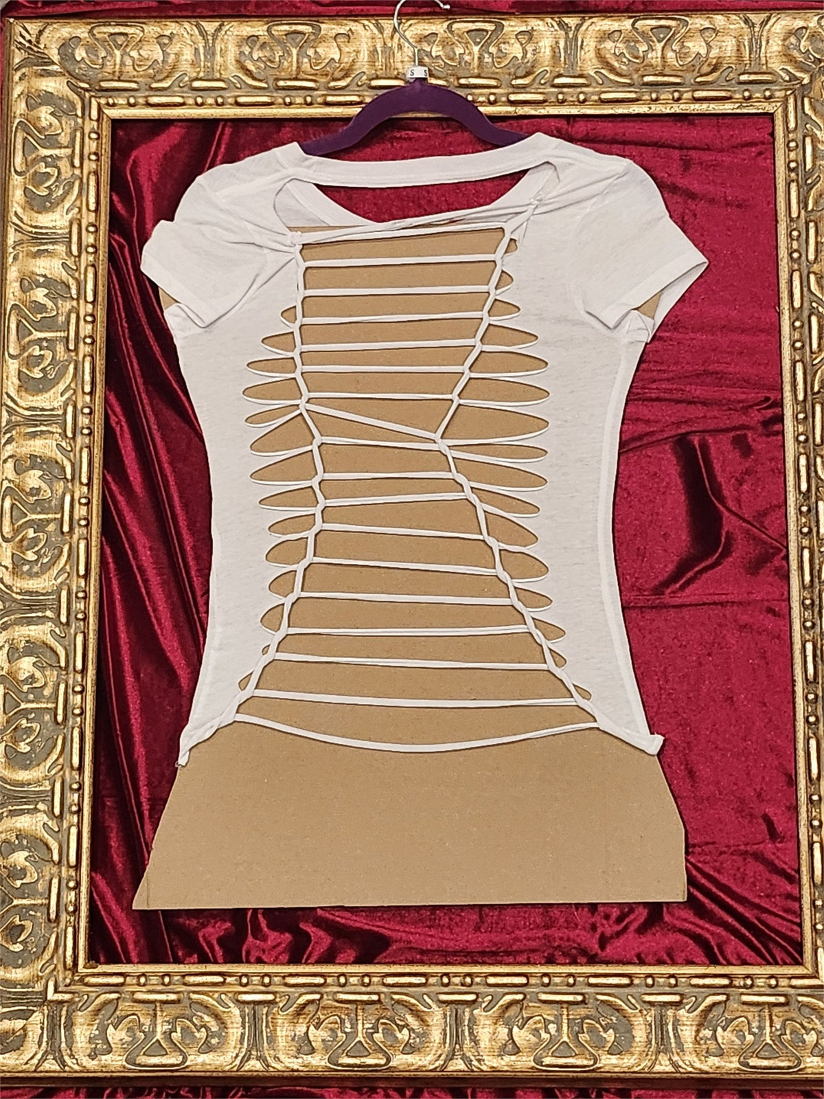 Stitch Just Chillin Upcycled Cutout Shirt – Women’s Small – One of a Kind - additional view