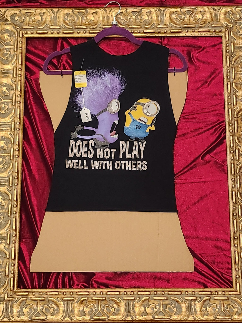 Minions Upcycled Open-Back Tank – Women’s Small – One of a Kind
