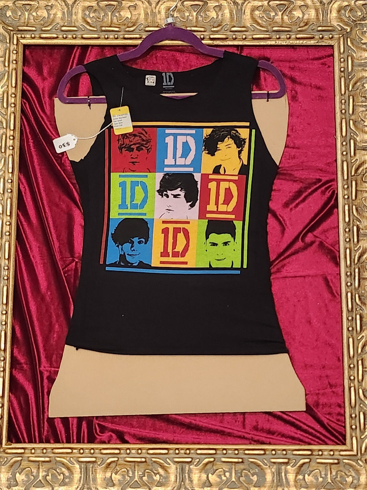 Boy Band Tank Upcycled One-of-a-Kind Top – Women’s Small