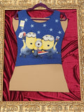Minion Independence Day Tank Upcycled One-of-a-Kind Top – Women’s Small