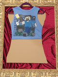 Minecraft Bare Mid-drift Tank Upcycled One-of-a-Kind Top – Women’s Small