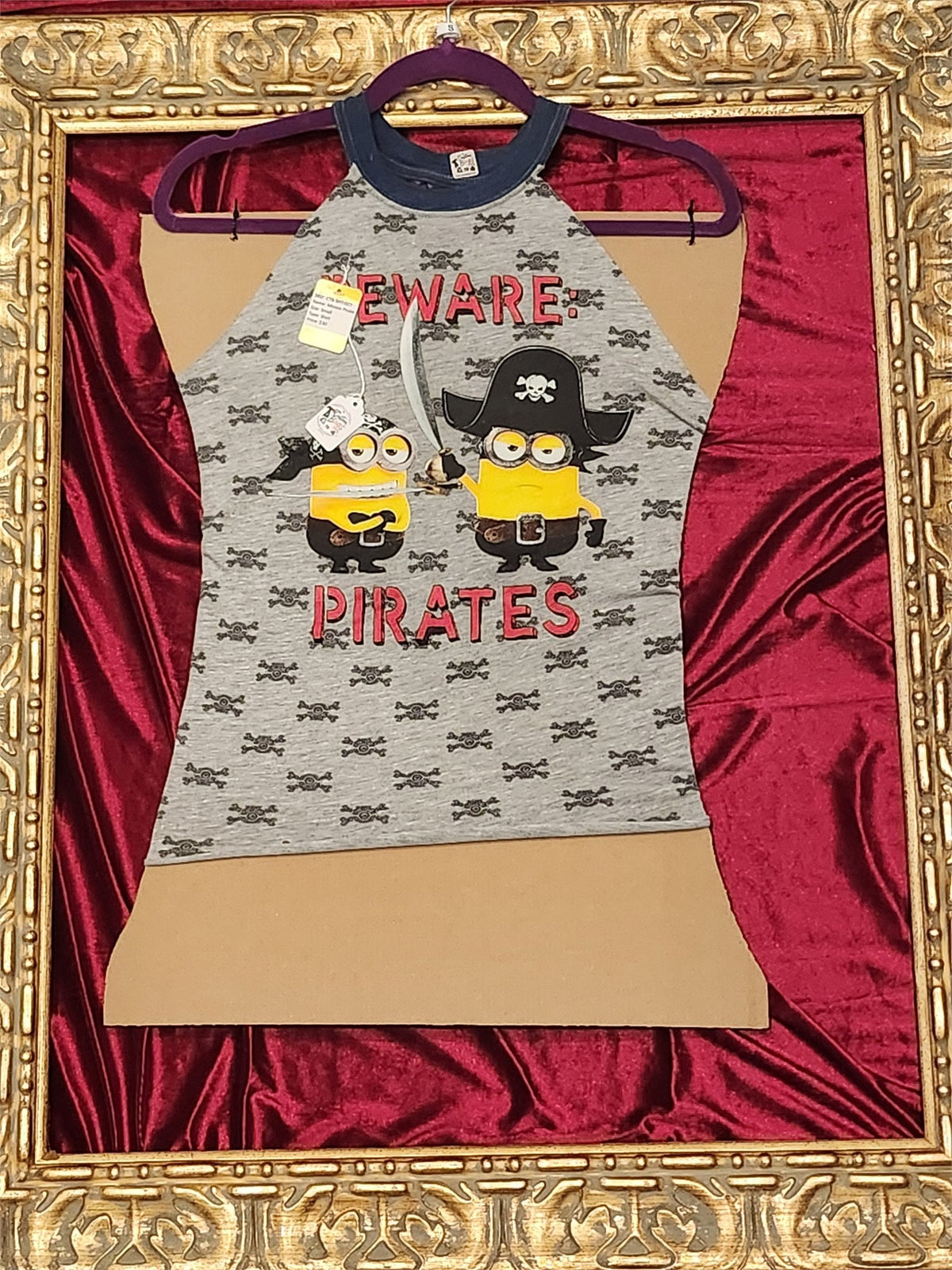 Minions Pirates Upcycled One-of-a-Kind Top – Women’s Small