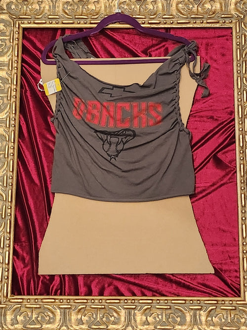 Arizona Diamondbacks Shredded Open-Back Tank – Women’s Small – One of a Kind