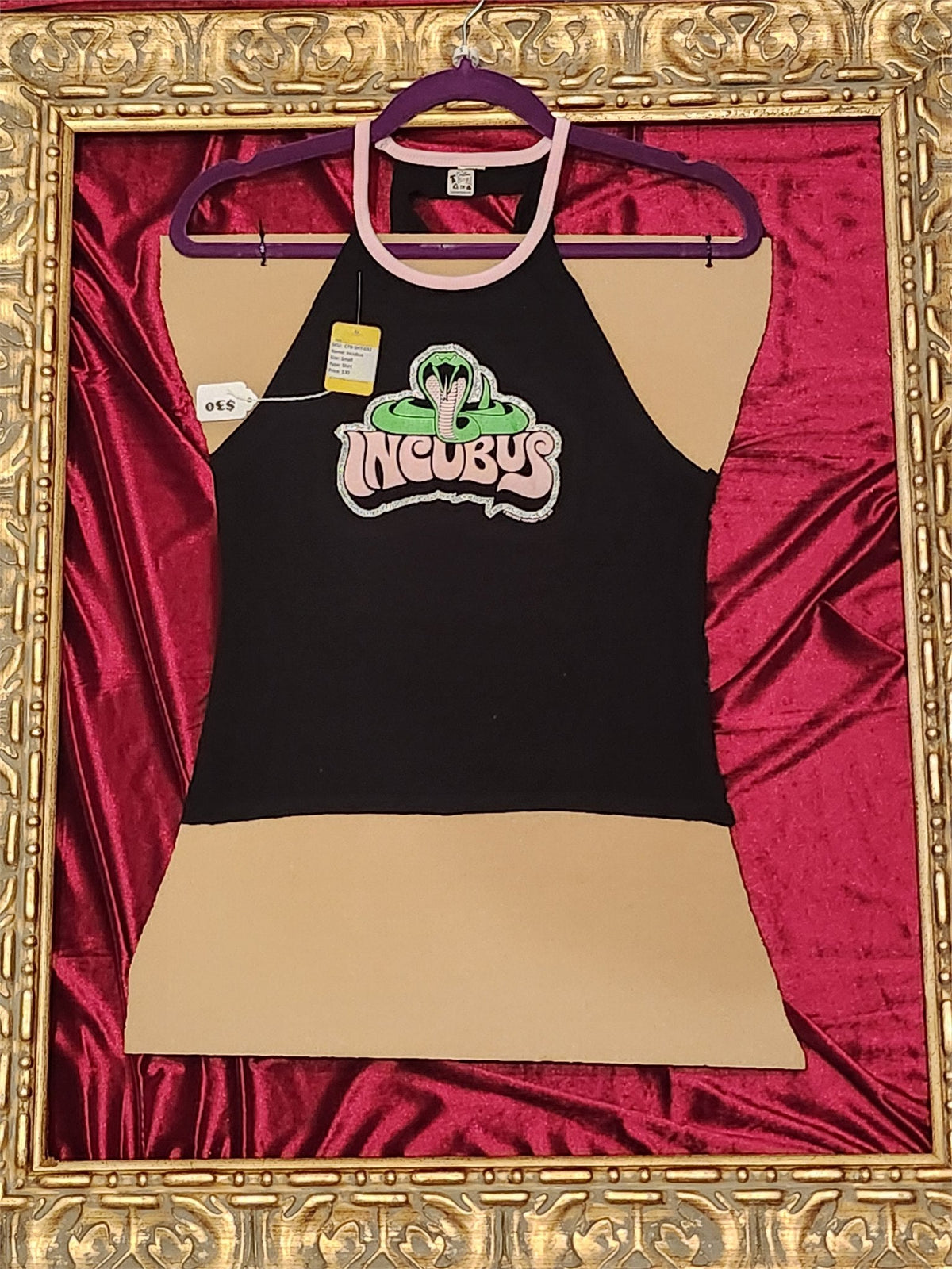 Incubus Hand-Cut Open-Back Tank – Women’s Small – One of a Kind