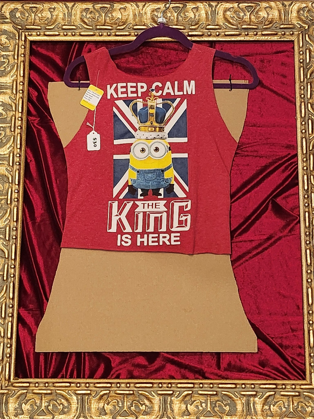 The King of the Minions Hand-Cut Open-Back Tank – Women’s Small – One of a Kind