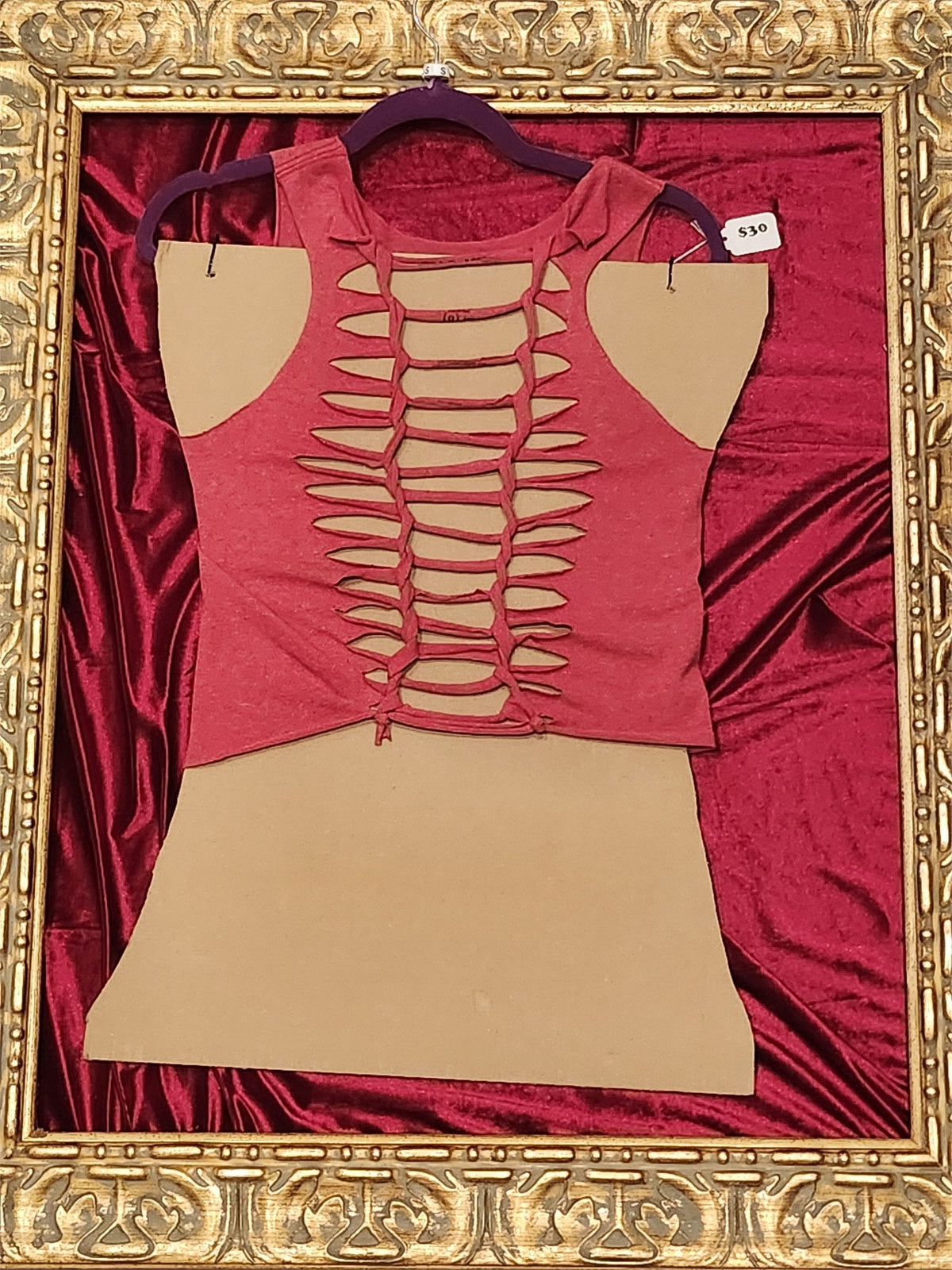 The King of the Minions Hand-Cut Open-Back Tank – Women’s Small – One of a Kind - additional view
