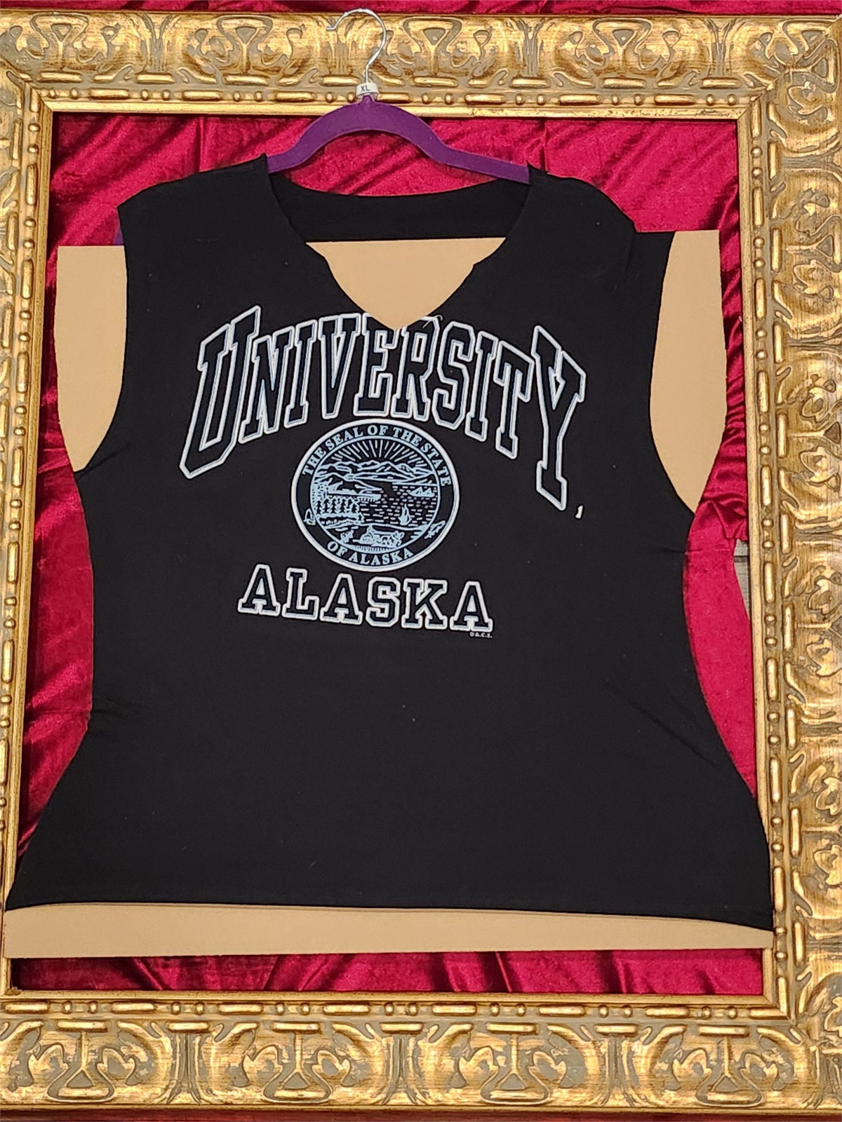 One-of-a-Kind Reworked University of Alaska Woven-Back Tank – XL