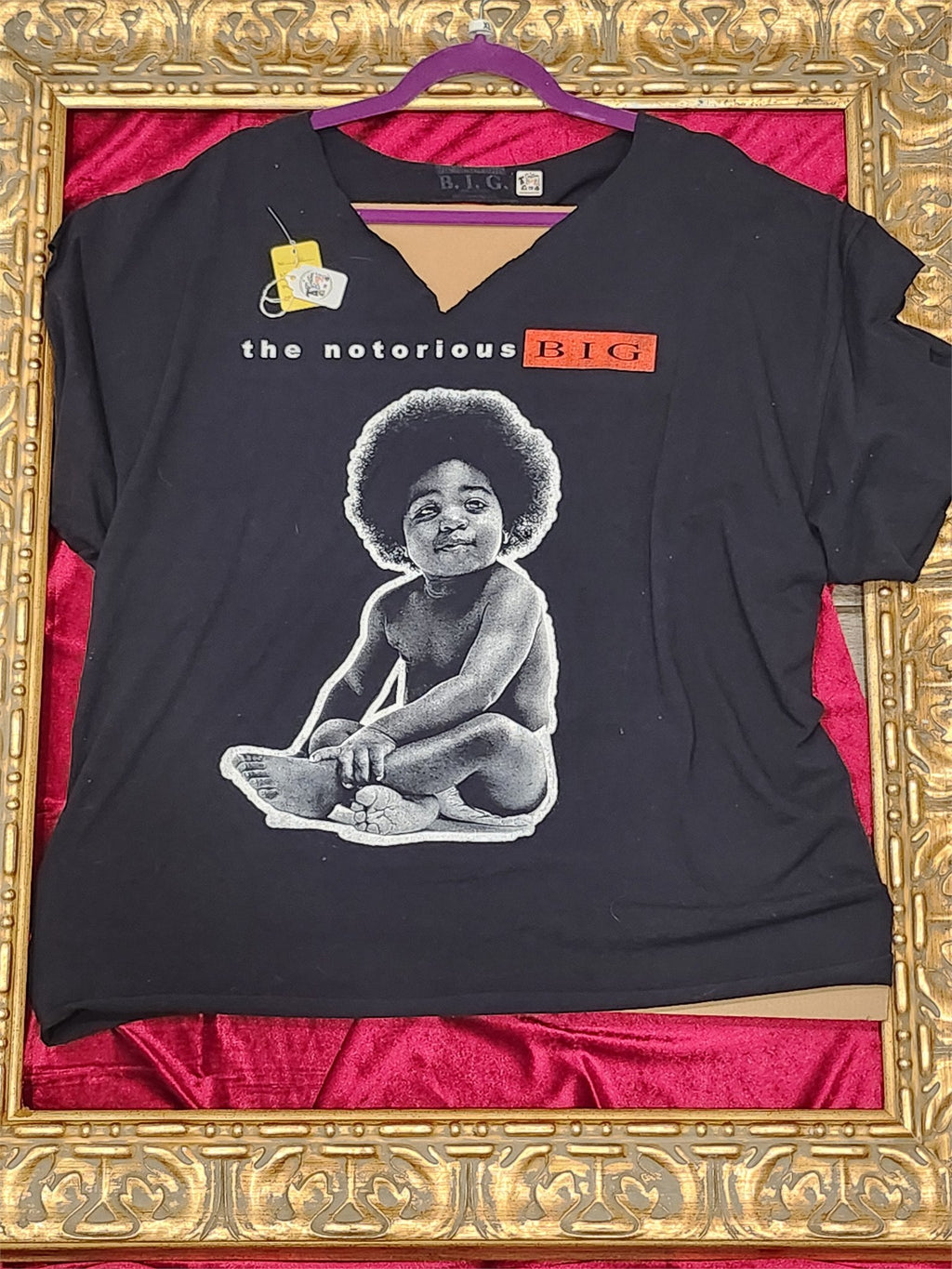 One-of-a-Kind Reworked Notorious B.I.G. Woven-Back Shirt – XL