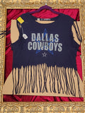 One-of-a-Kind Reworked Dallas Cowboys Fringe Tank – XL
