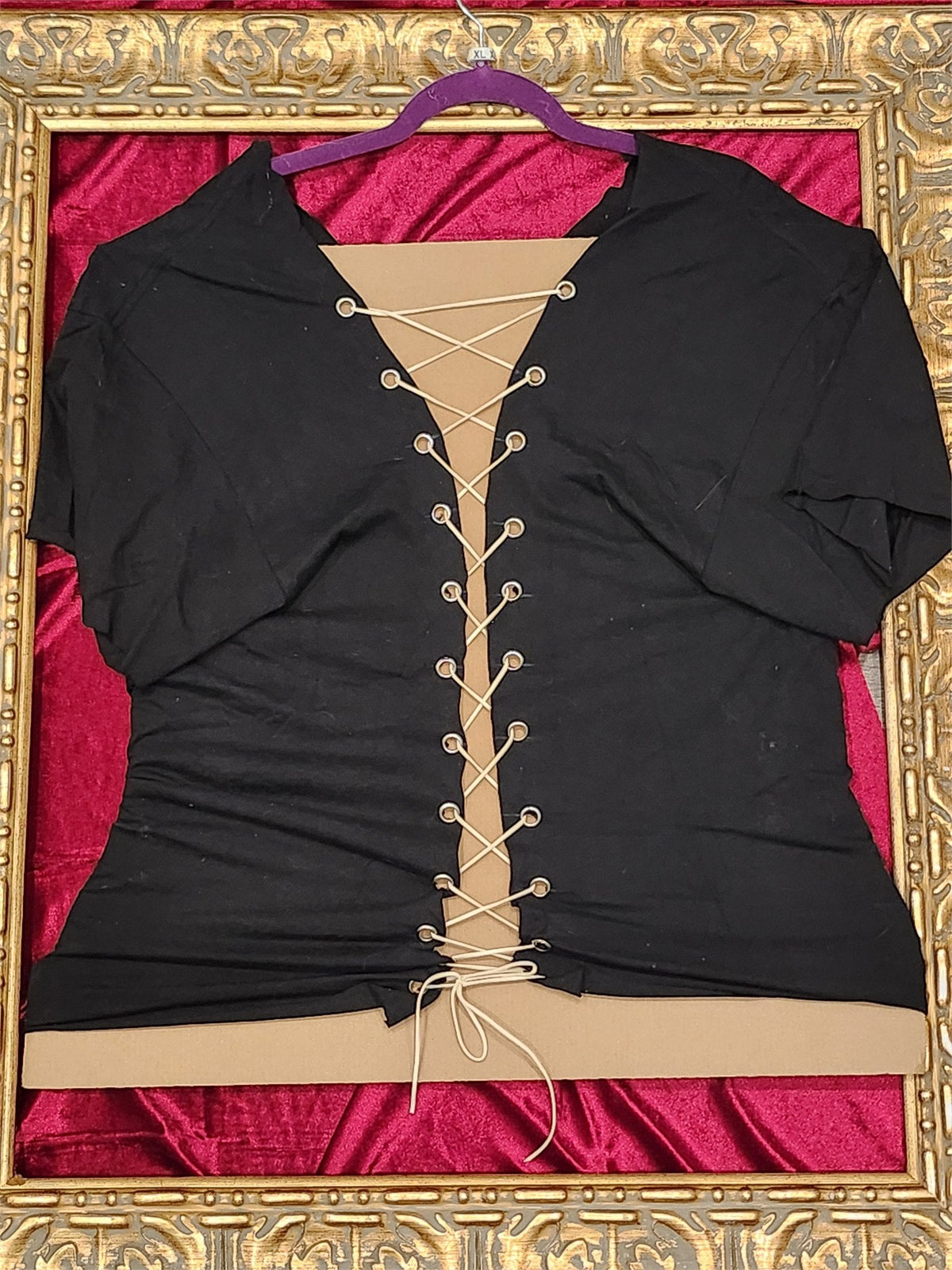 One-of-a-Kind Reworked Henry Repeating Arms Lace-Up Shirt – XL - additional view