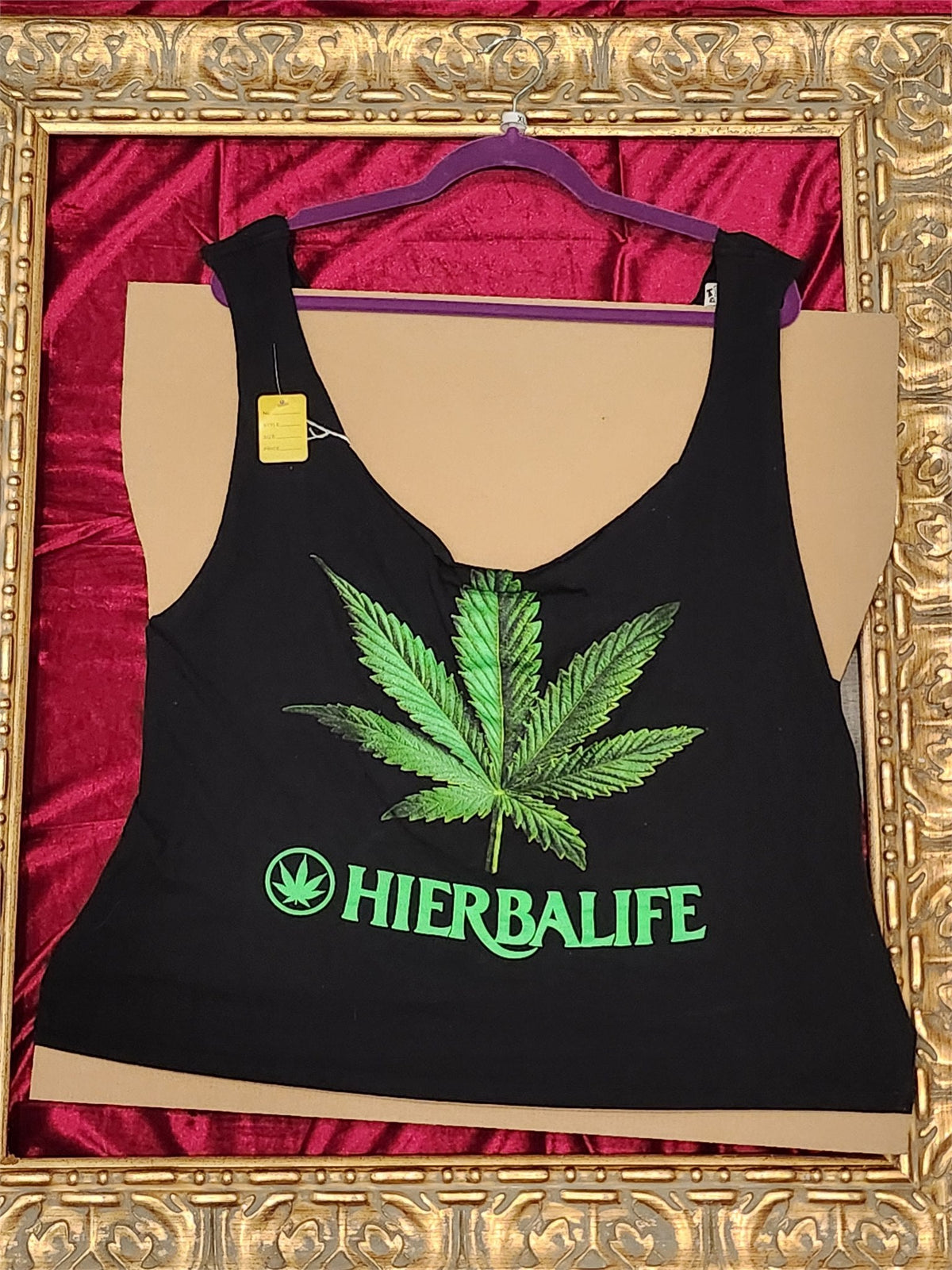 One-of-a-Kind Reworked Herbal Life Open-Back Tank – XL