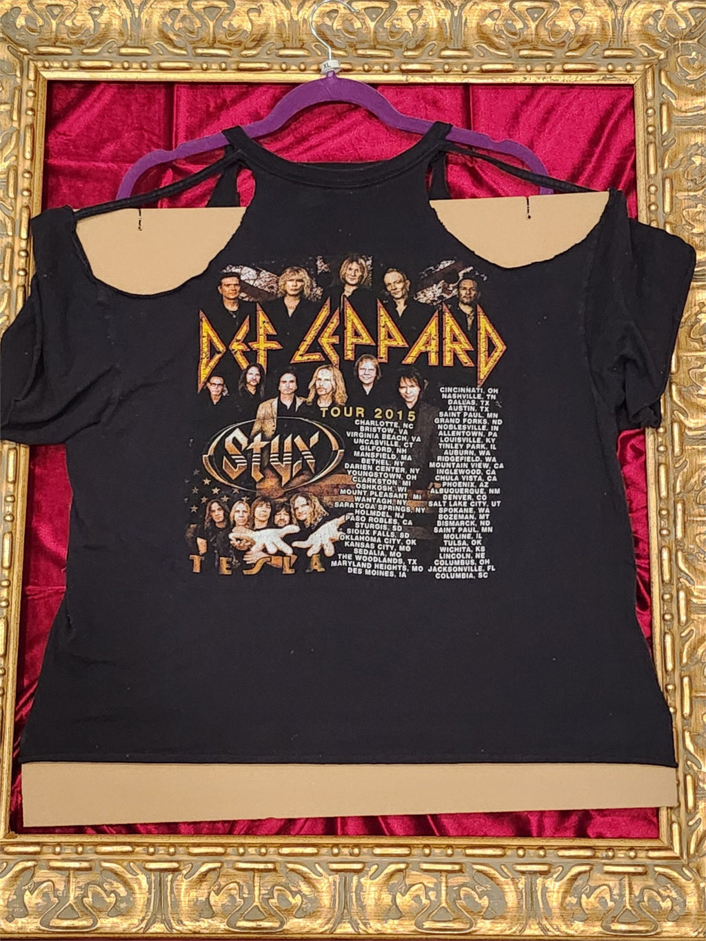 One-of-a-Kind Reworked Def Leppard Concert Shirt – XL - additional view