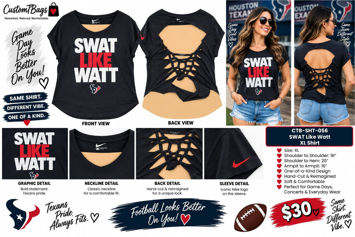 One-of-a-Kind Reworked SWAT Like Watt Shirt – XL - details and styling