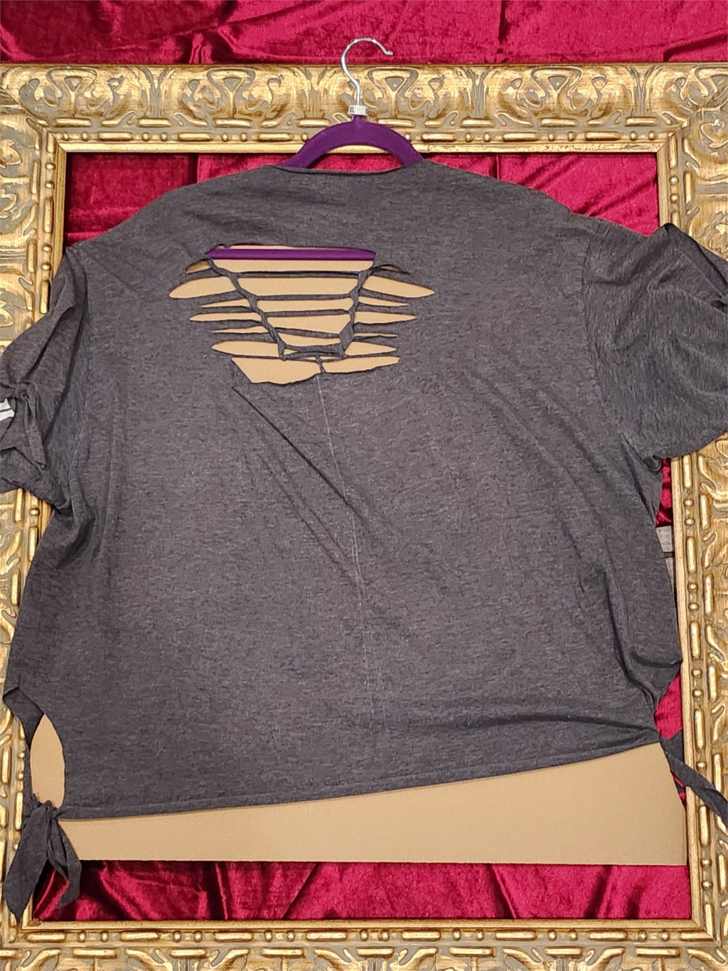 Patriots Super Bowl Shirt – Upcycled One-of-a-Kind Women’s XL Reworked Shirt - additional view
