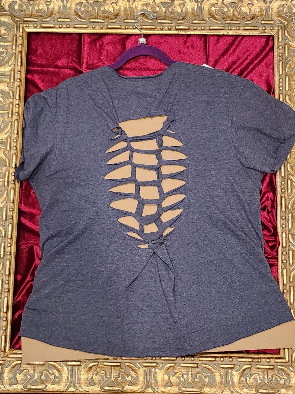 Captain America Shirt – Upcycled One-of-a-Kind Women’s XL Reworked Shirt - additional view