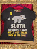 Sloth Running Team Shirt – Upcycled One-of-a-Kind Women’s XL Reworked Shirt