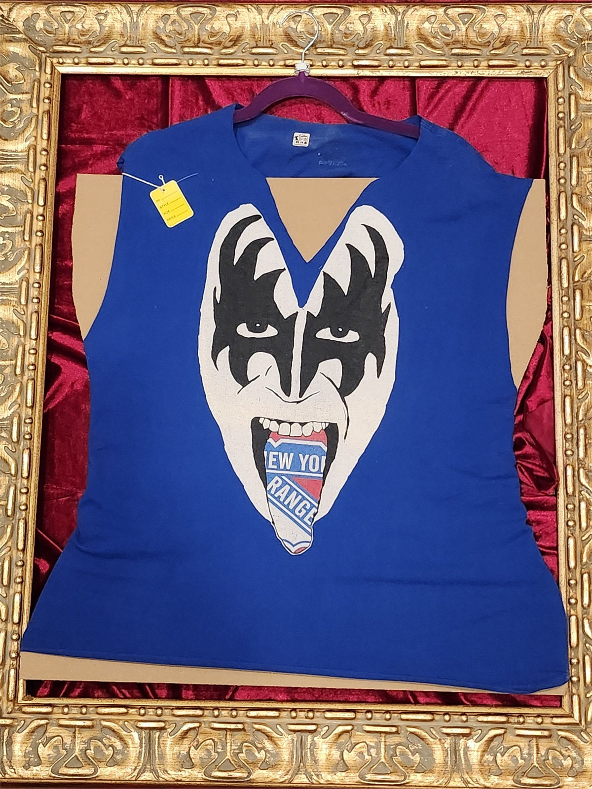 Gene Simmons NY Rangers Shirt – Upcycled One-of-a-Kind Women’s XL Reworked Shirt