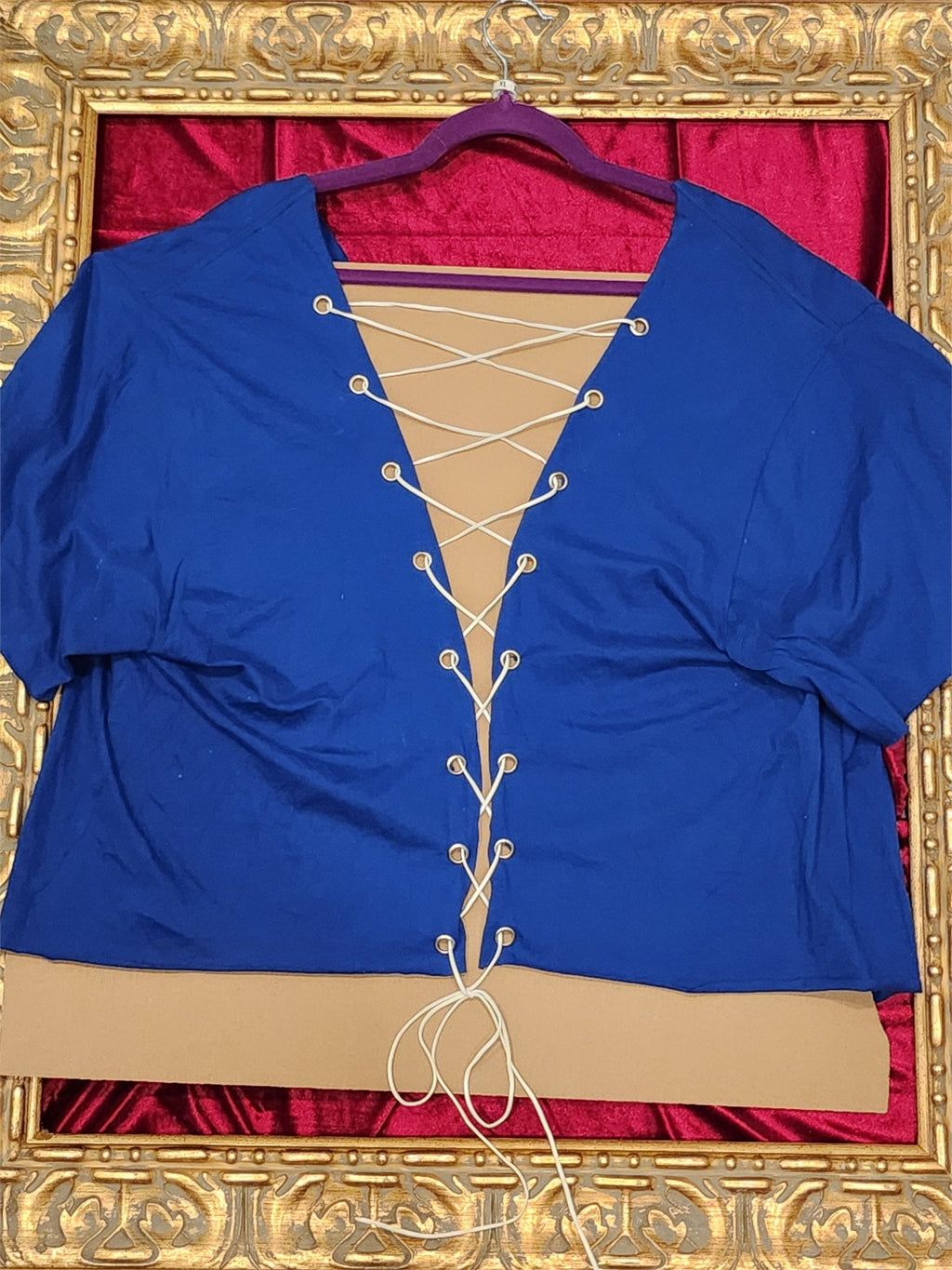 Rangers Baseball Shirt – Upcycled One-of-a-Kind Women’s XL Reworked Shirt - additional view