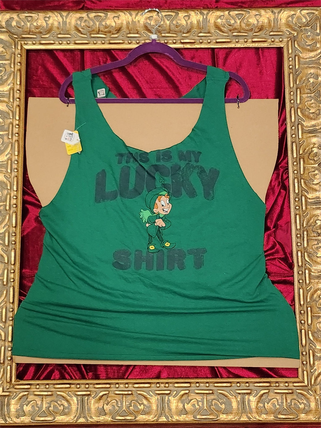 My Lucky Shirt Tank – Upcycled One-of-a-Kind Women’s XL Reworked Tank