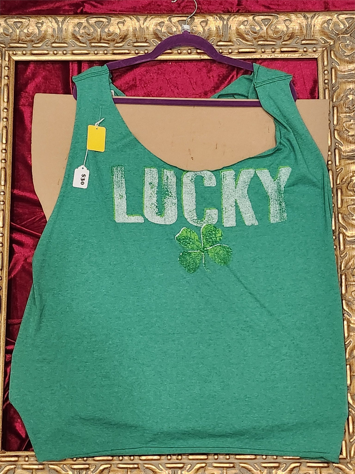 Lucky Tank – Upcycled One-of-a-Kind Women’s XL Reworked Tank