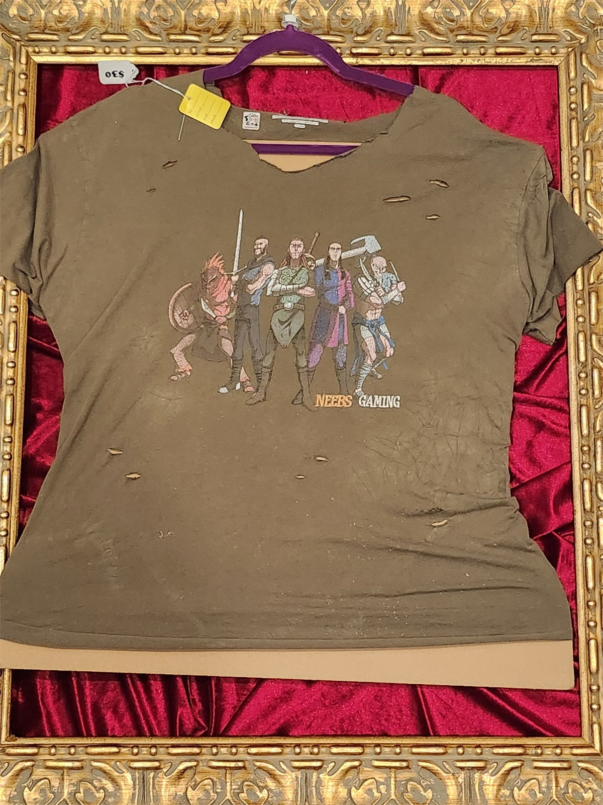 Gaming Shirt – Upcycled One-of-a-Kind Women’s XL Reworked Shirt