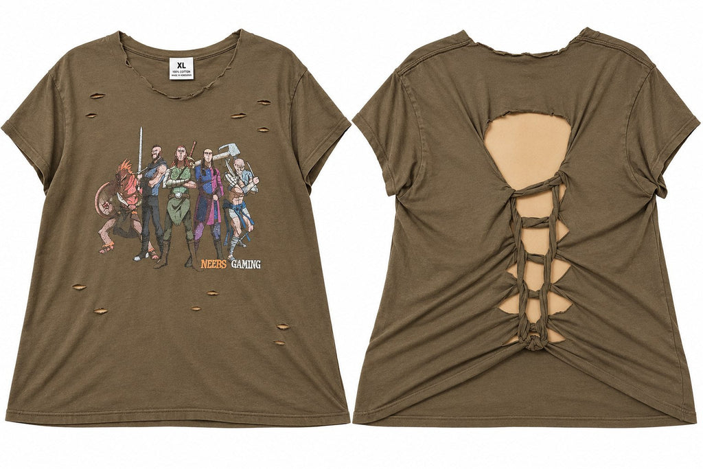 Gaming Shirt – Upcycled One-of-a-Kind Women’s XL Reworked Shirt - additional view