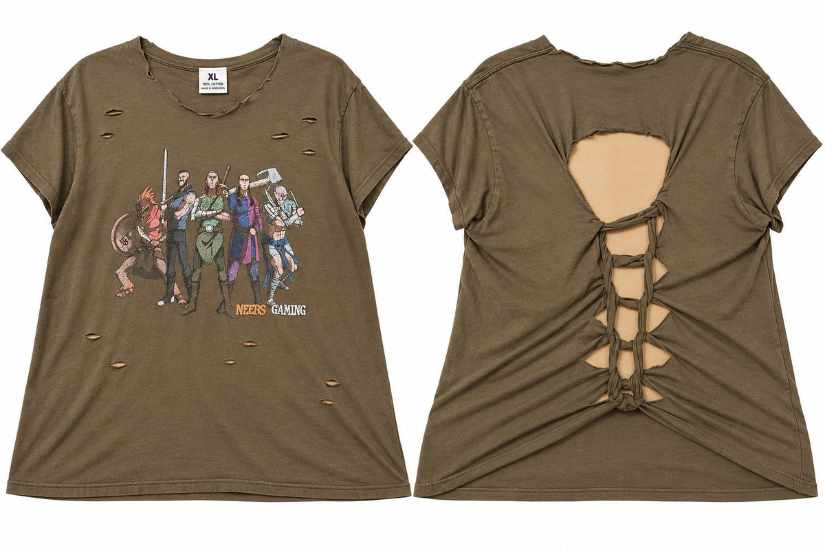 Gaming Shirt – Upcycled One-of-a-Kind Women’s XL Reworked Shirt - additional view