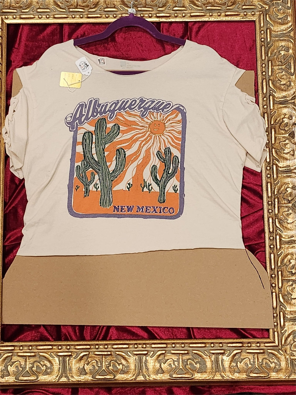 Albuquerque New Mexico Shirt – Upcycled One-of-a-Kind Women’s XL Reworked Shirt