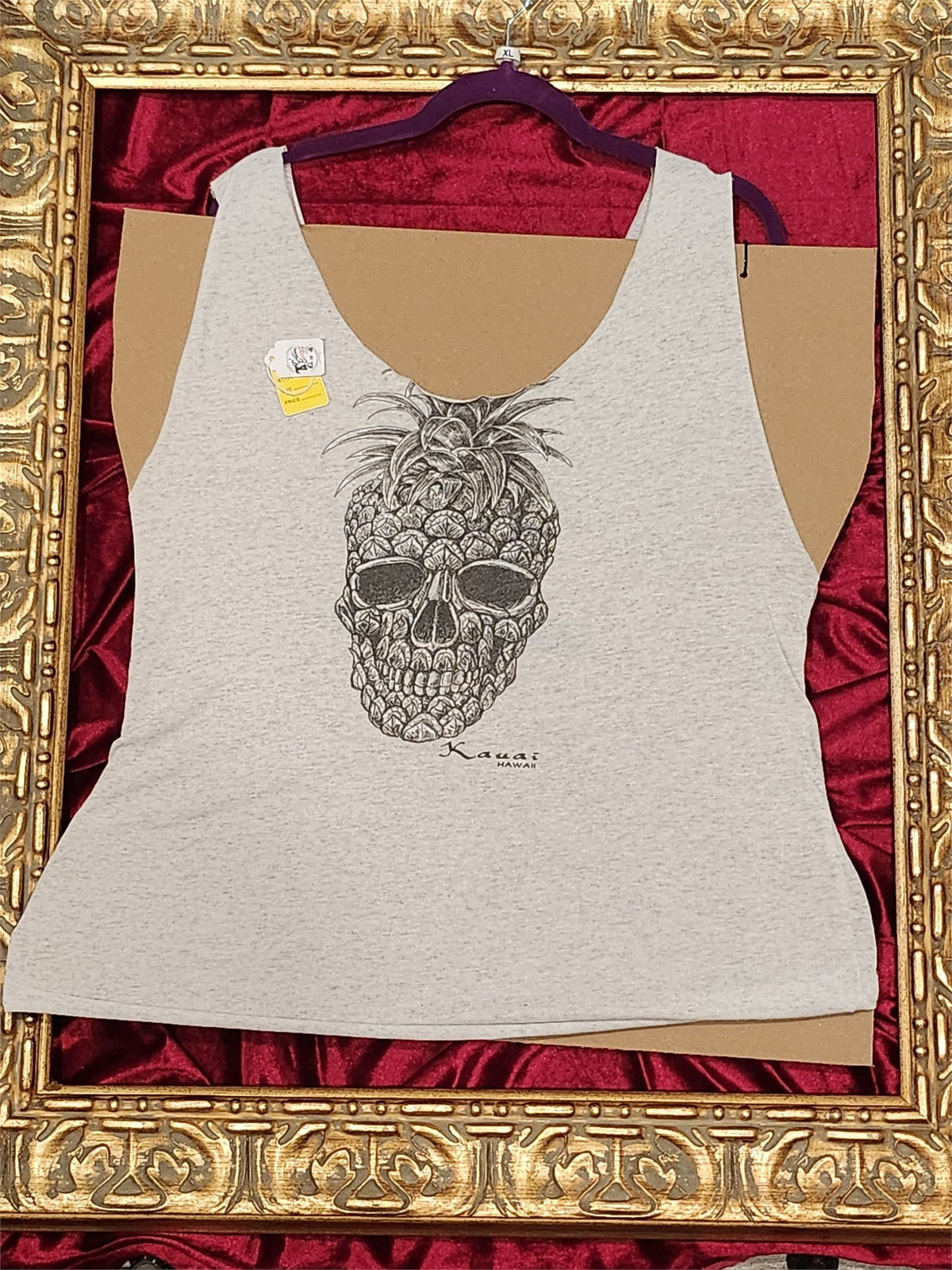 Pineapple Tank – Upcycled One-of-a-Kind Women’s XL Reworked Tank