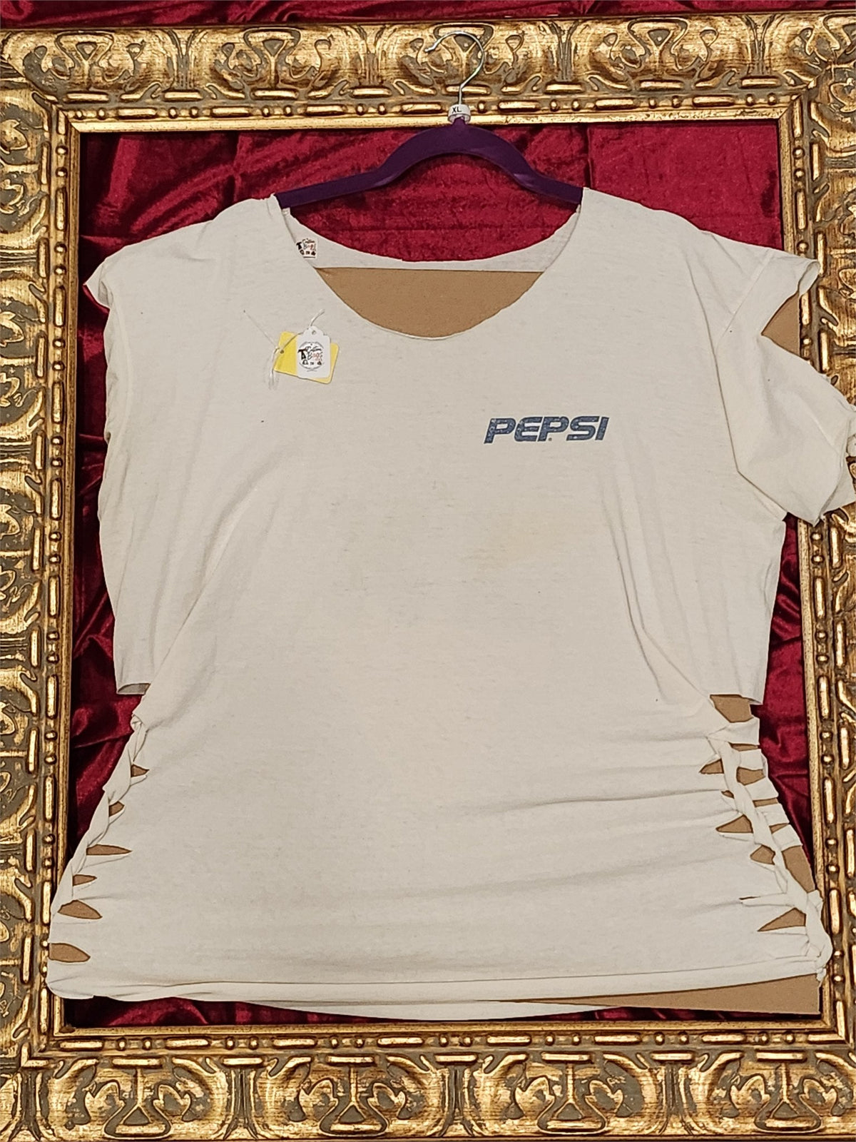 Pepsi Shirt – Upcycled One-of-a-Kind Women’s XL Reworked Shirt