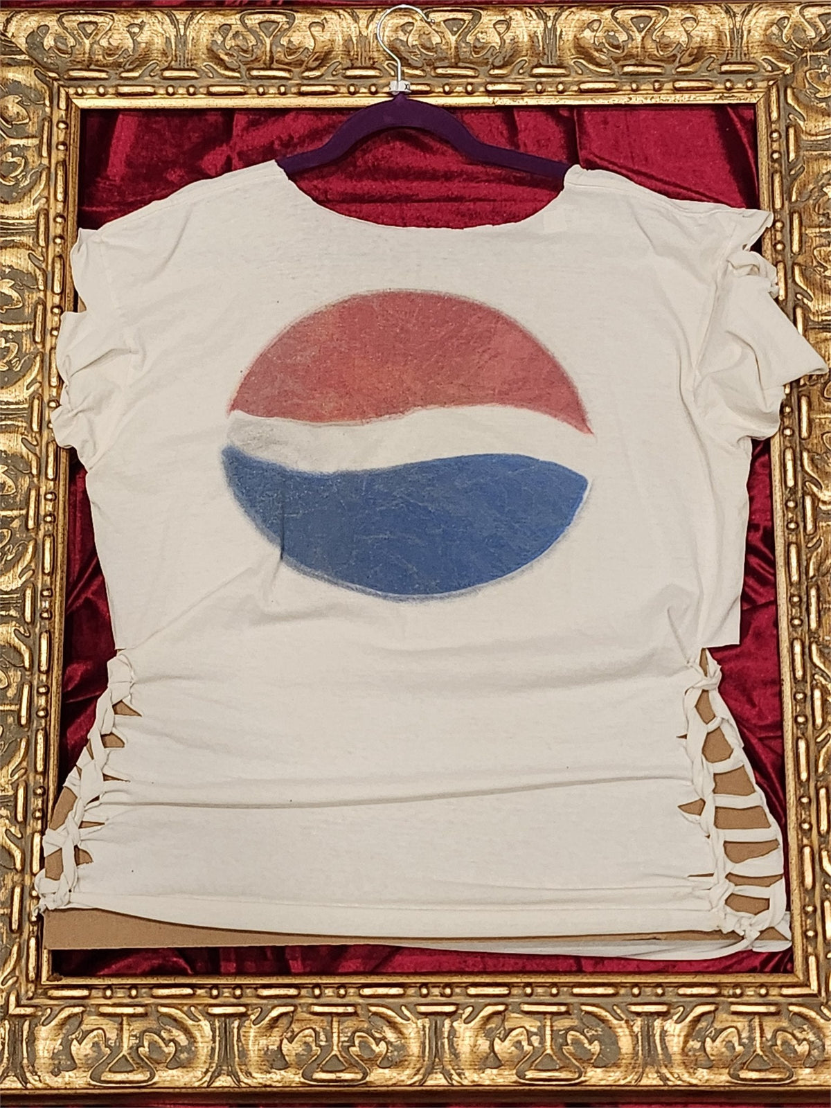 Pepsi Shirt – Upcycled One-of-a-Kind Women’s XL Reworked Shirt - additional view