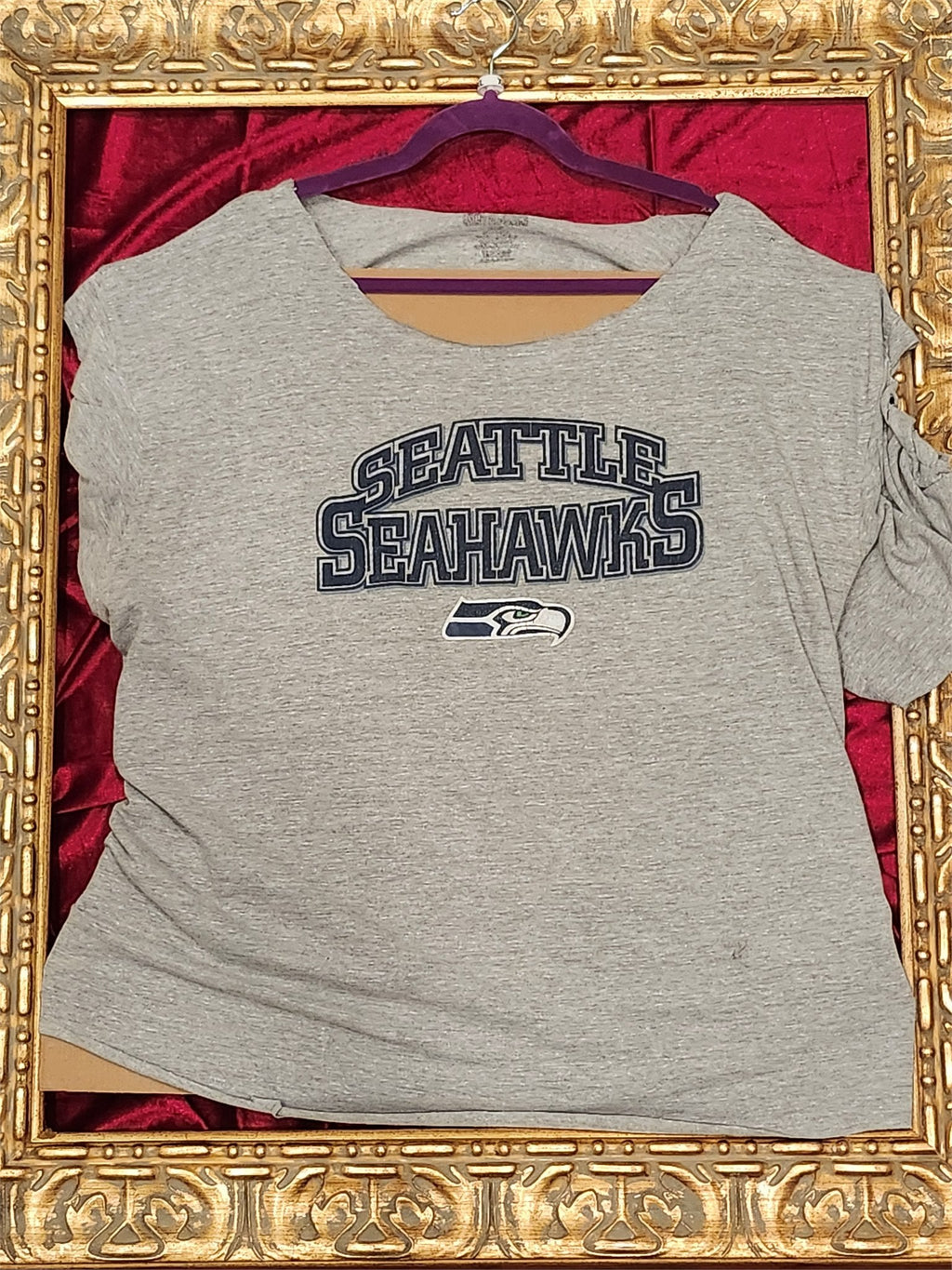 Seattle Seahawks Shirt – Upcycled One-of-a-Kind Women’s XL Reworked Shirt