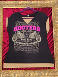 Hooters Rhinestone Cutout Shirt – One-of-a-Kind Women’s Large Reworked Top