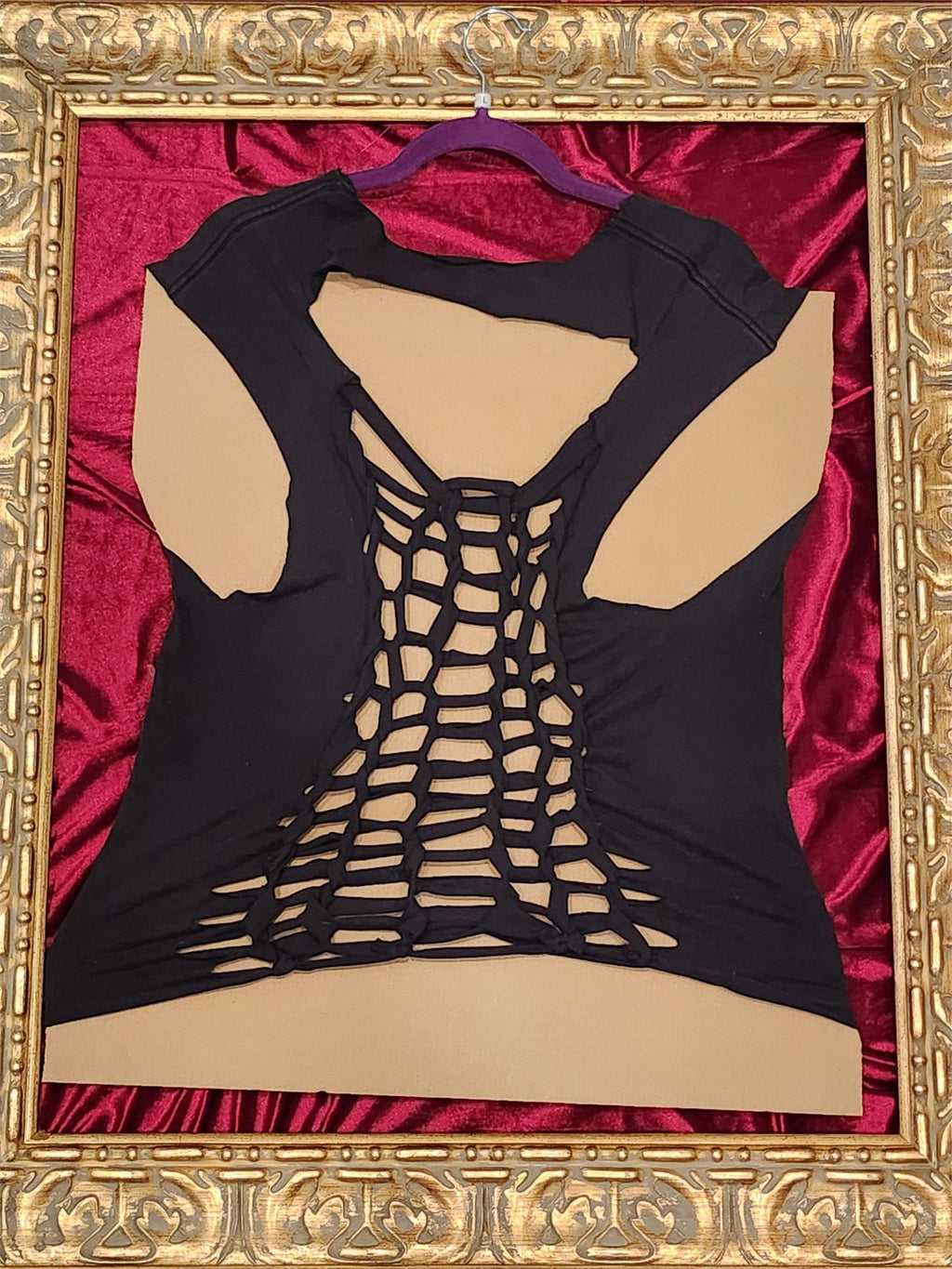 Hooters Rhinestone Cutout Shirt – One-of-a-Kind Women’s Large Reworked Top - additional view