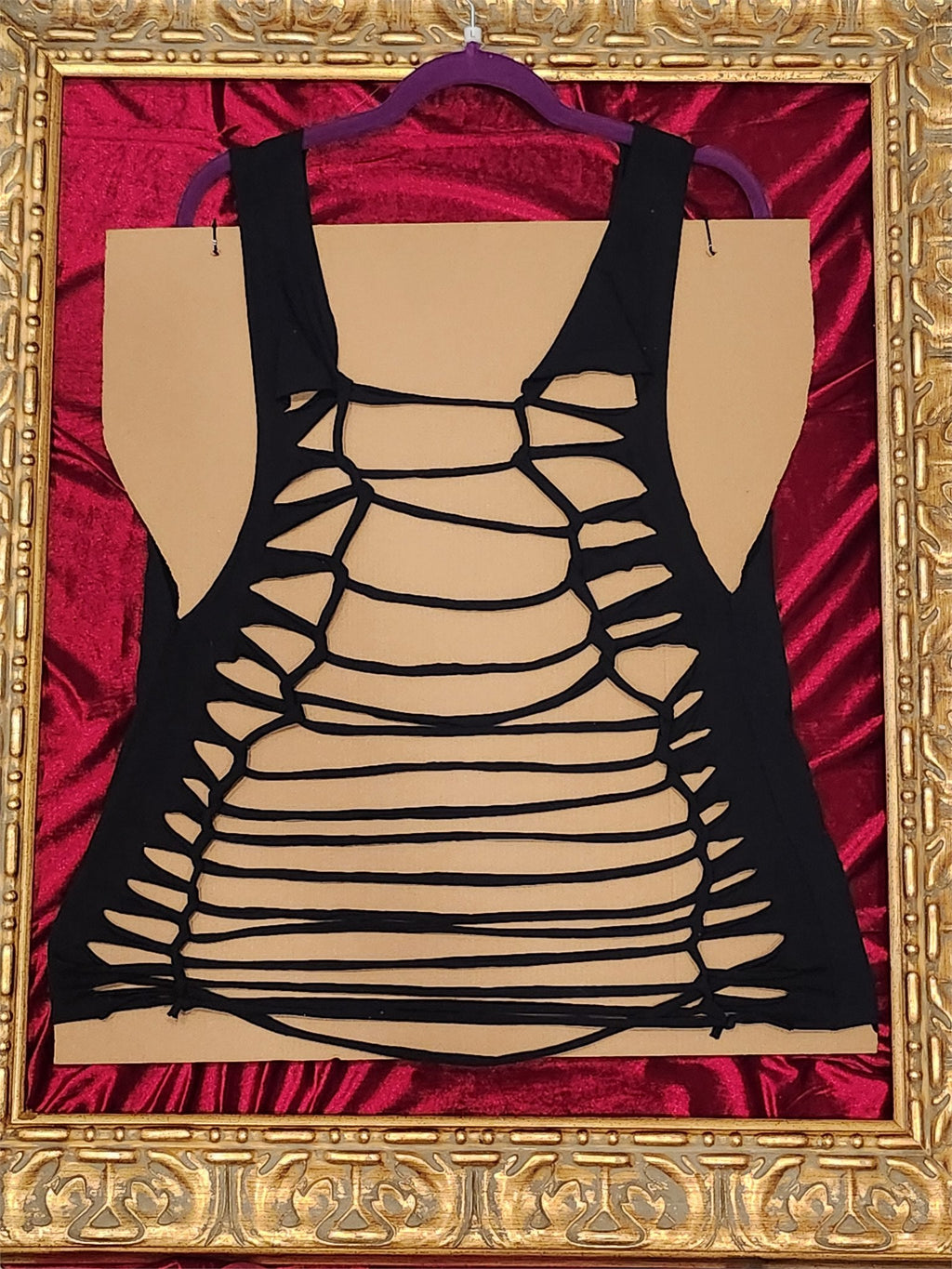 Three Olives Rhinestone Cutout Tank – One-of-a-Kind Women’s Large Reworked Top - additional view