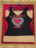 My Chemical Romance Rhinestone Cutout Tank – One-of-a-Kind Women’s Large Reworked Top