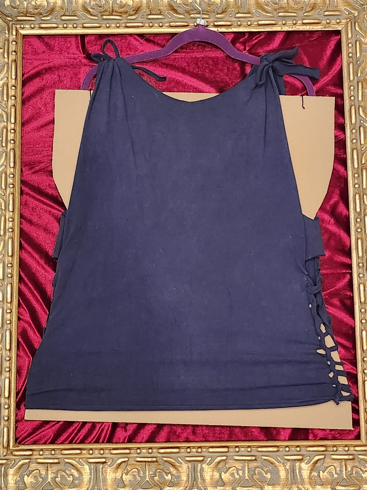 New England Patriots Lace-Up Side Tank – One-of-a-Kind Women’s Large Reworked Top - additional view