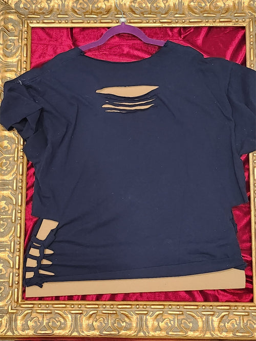Come Together Side-Cut Shirt – One-of-a-Kind Women’s Large Reworked Tee - additional view
