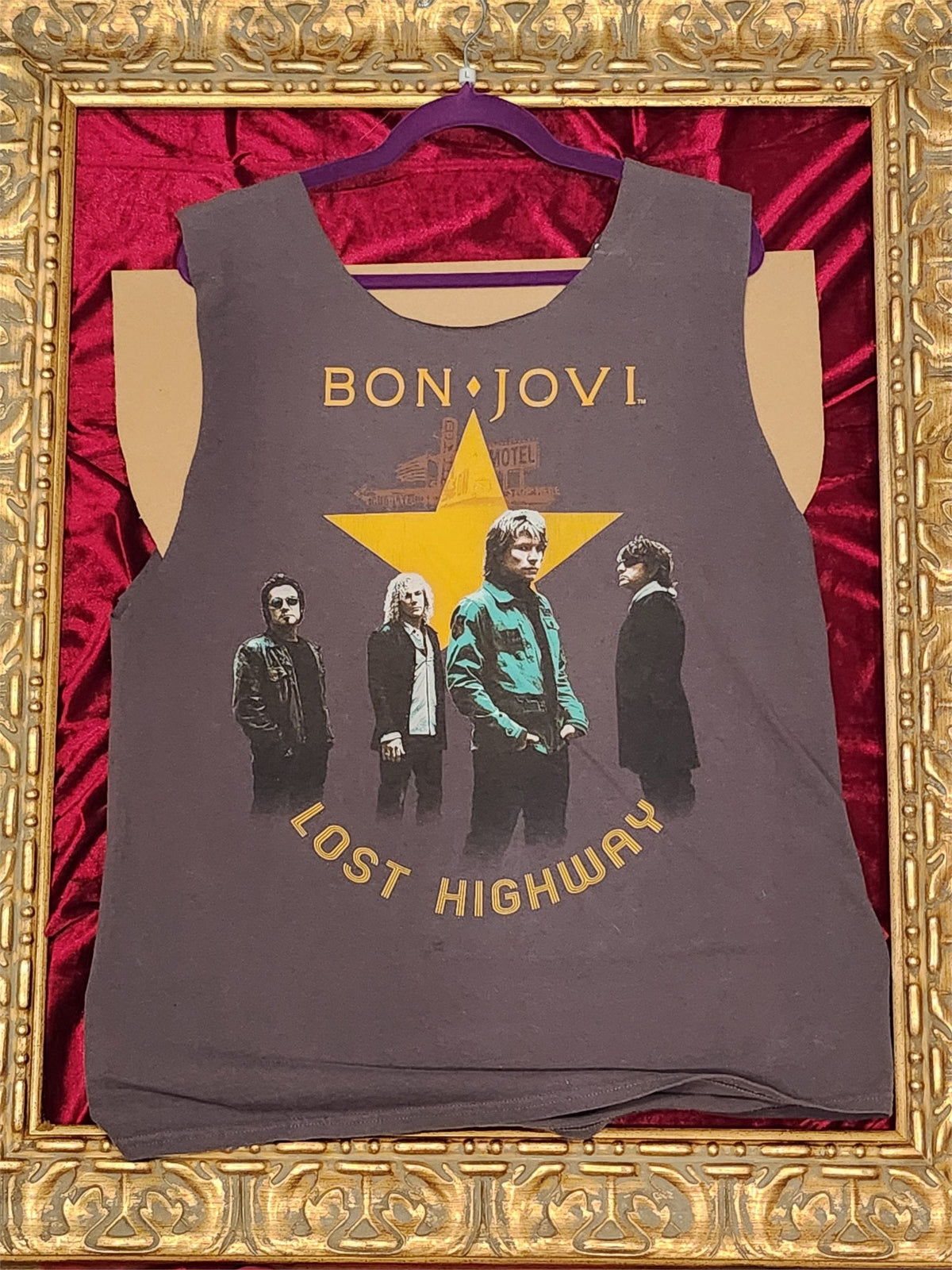 One-of-a-Kind Bon Jovi Upcycled Tank – Women’s Large