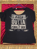 One-of-a-Kind Straight Outta Penalty Box Upcycled Shirt – Women’s Large
