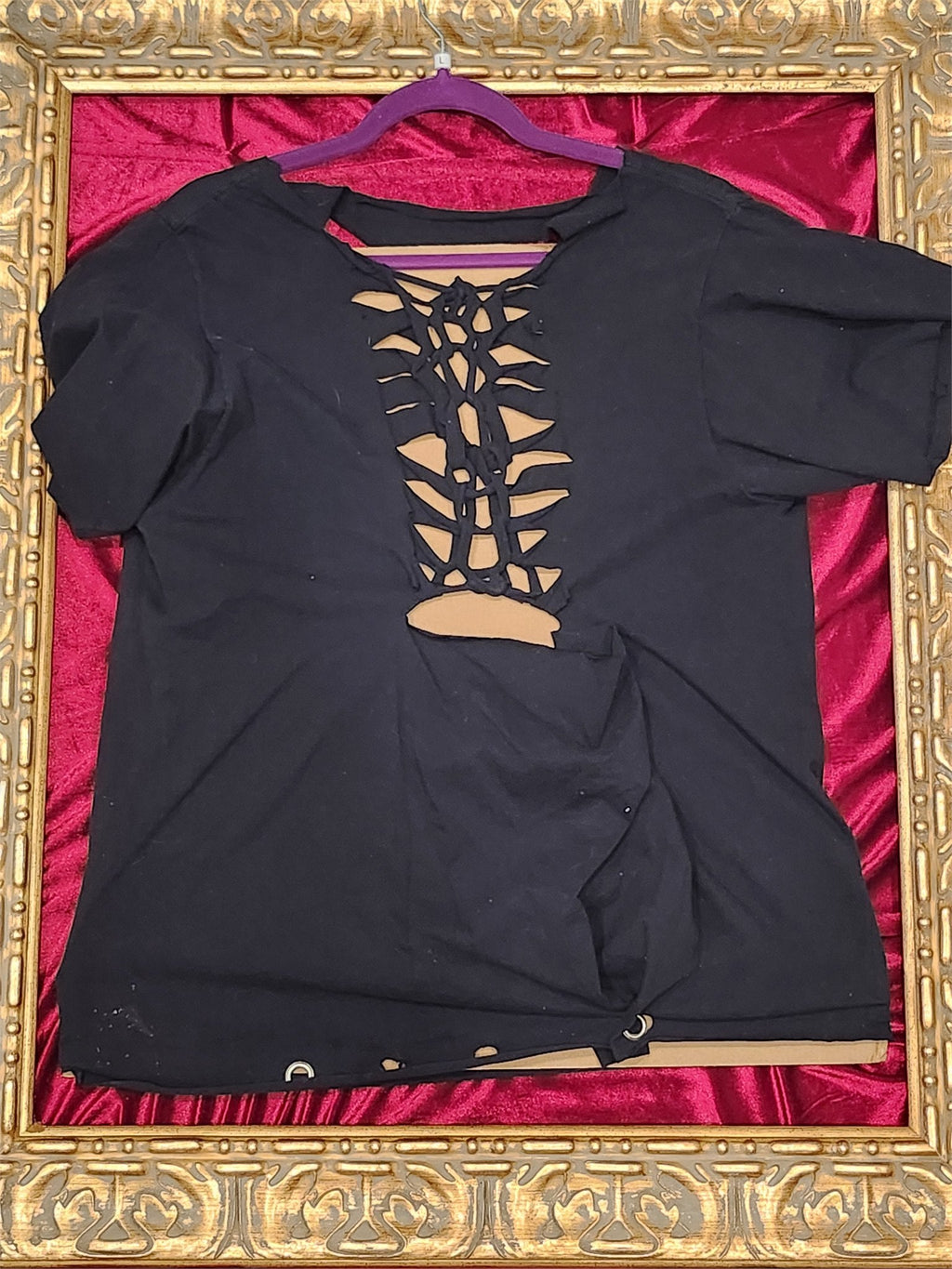 One-of-a-Kind Straight Outta Penalty Box Upcycled Shirt – Women’s Large - additional view