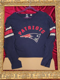 One-of-a-Kind Patriots Rhinestone Upcycled Shirt – Women’s Large