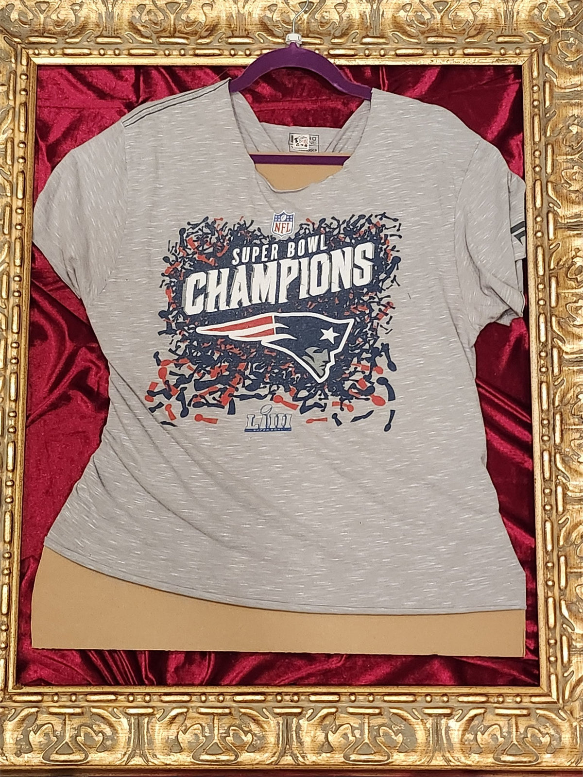 One-of-a-Kind Patriots Super Bowl Champions Reworked Shirt – Women’s Large
