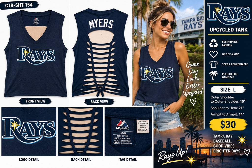 One-of-a-Kind Rays Reworked Tank – Women’s Large - details and styling