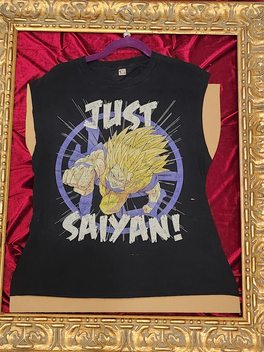One-of-a-Kind Just Saiyan! Anime Reworked Tank – Women’s Large